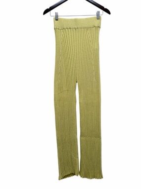 RUS Kyandoru Citron Ribbed Organic Cotton Blend Pants Size Small